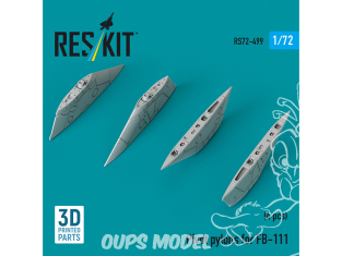 ResKit kit armement Avion RS72-0499 Pylônes pivotants pour FB-111 4 pièces imprimées en 3D 1/72