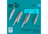 ResKit kit armement Avion RS72-0500 Pylônes pivotants pour F-111A, D, E avec LAU-105 4 pièces 1/72