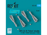 ResKit kit armement Avion RS72-0487 Missiles AIM-4 (A, B) « FALCON » 4 pièces imprimées en 3D 1/72