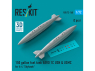 ResKit avion RSU72-0168 Réservoir de carburant AERO 1C USN et USMC de 150 gallons pour A-4 Skyhawk, 2 pièces 3D 1/72