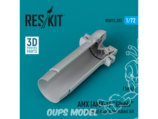 ResKit amelioration RSU72-0283 Buse d'échappement AMX (AMX-T) « Ghibli » pour kit Italeri imprimée en 3D 1/72