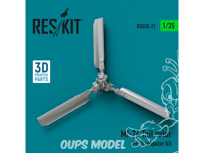ResKit RSU35-0044 Rotor de queue F-54A « Tarehe » pour kit ICM imprimé en 3D 1/35