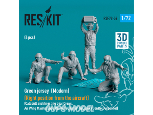 ResKit Figurine RSF72-0036 Maillot vert Moderne Position droite depuis l'avion Catapulte 1/72