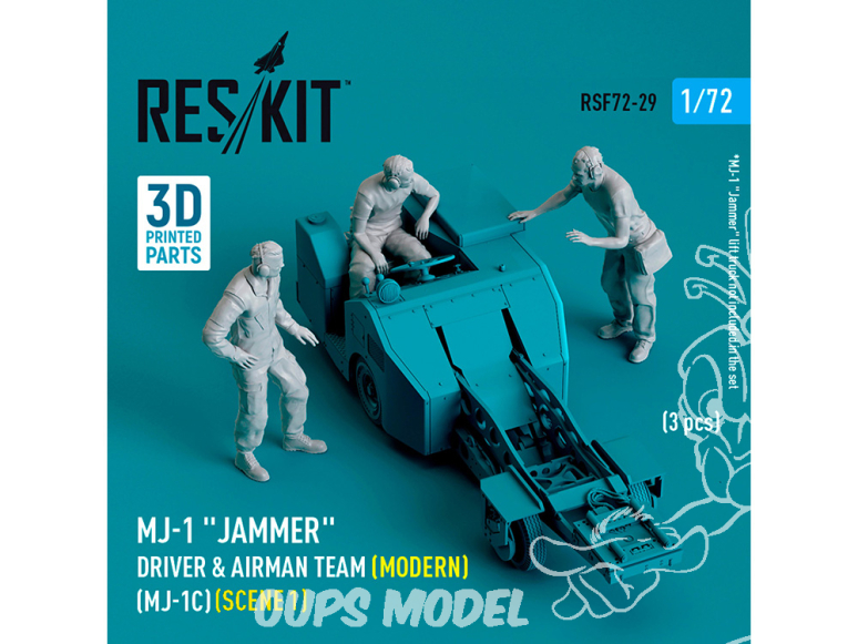 ResKit Figurine RSF72-0029 Conducteur et aviateur du MJ-1 « Jammer » Scène 1 du MJ-1C moderne 3 pièces imprimées en 3D 1/72