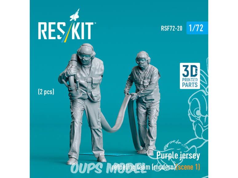 ResKit Figurine RSF72-0020 Maillot violet équipe de ravitaillement scène moderne 1 2pièces imprimées en 3D 1/72