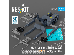 ResKit kit RSK72-0007 CHARIOT ÉLÉVATEUR MJ-4 JAMMER MHU-83 B/E AVEC POSITION DE CHARGEMENT SUPÉRIEURE 1/72