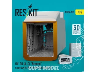 ResKit amelioration RSU32-0103 Baie de chargement OV-10A,C « Bronco » pour kit Kitty Hawk / Zimimodel imprimé en 3D 1/32