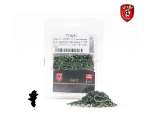 Titans Hobby végéation TTH252 Feuilles colorées 3g - Chêne été 1/160 - 1/120 - 1/100 - 1/87 - 1/72