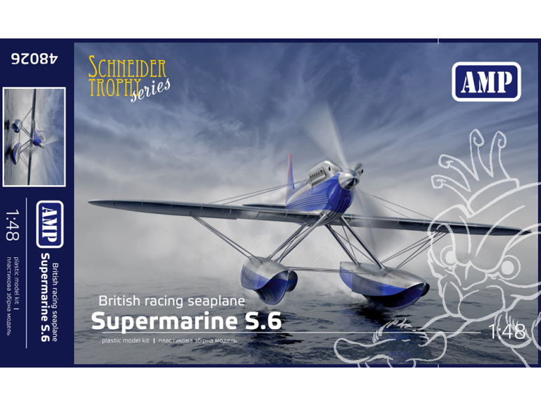 AMP maquette avion 48025 Supermarine S.6 Hydravion Britannique de course 1/48