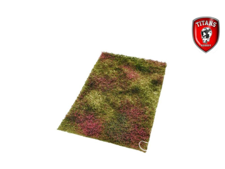 Titans Hobby végéation TTH309 Tapis d'herbe 20 x 30cm Longueur 4-8mm - Prairie fleurie type 9