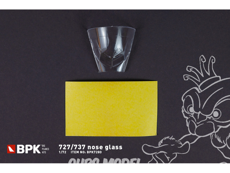 BPK maquette avion 7280 Boeing 737-200 vitre de nez 1/72