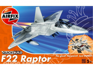 Airfix maquette avion j6005 Lockheed Martin F-22 Raptor Quick Build en briquettes