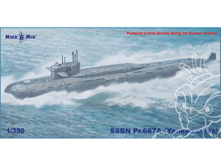 MikroMir maquette 350-045 Sous-marin nucléaire soviétique pr.667A classe Yankee 1/350