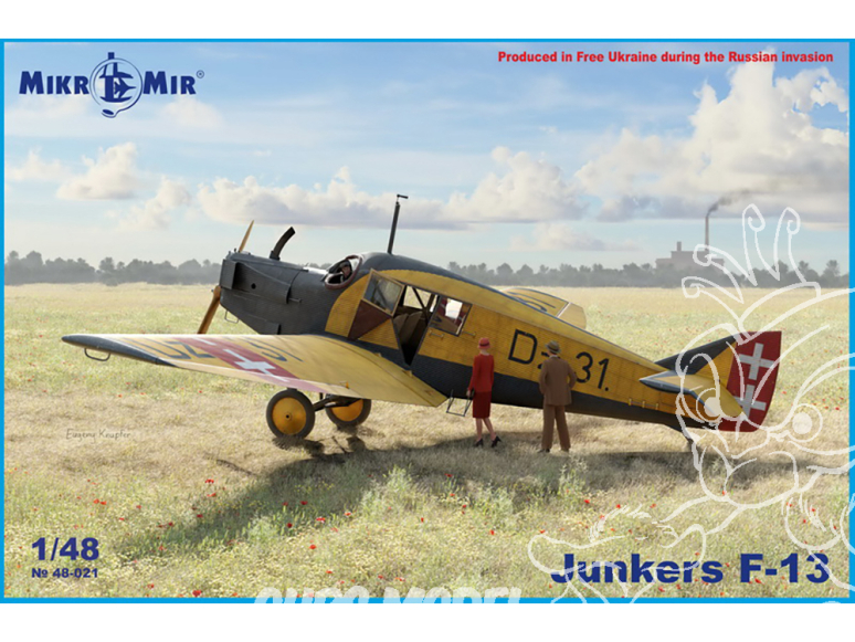 MikroMir maquette 48-021 Junkers F 13. Avion de transport et de passagers allemand à aile basse 1/48