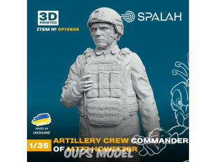 Spalah kit figurine SP13835 commandant du calcul d'artillerie de l'obusier M777 SPALAH 1/35