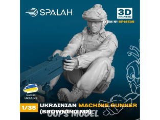 Spalah kit figurine SP14535 mitrailleur des forces armées ukrainiennes (Browning M2) SPALAH 1/35