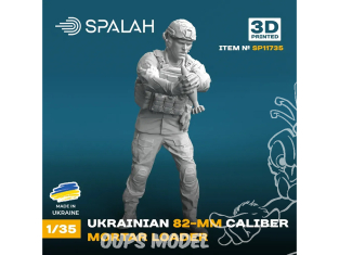 Spalah kit figurine SP11735 Chargeur de mortier ukrainien 82 mm ZSU, impression 3D 1/35