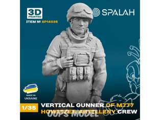 Spalah kit figurine SP14035 canonnier debout de calcul d'artillerie obusier M777 1/35
