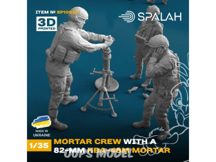 Spalah kit figurine SP10935 calcul du mortier du ZSU avec un mortier de 82 mm 1/35