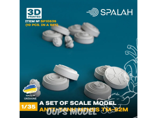 Spalah kit figurine SP10535 mines antichars TM-62M (10 pièces) 1/35