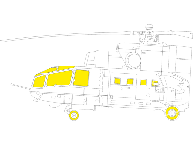 Eduard Express Mask EX1114 Mi-24A Trumpeter 1/48