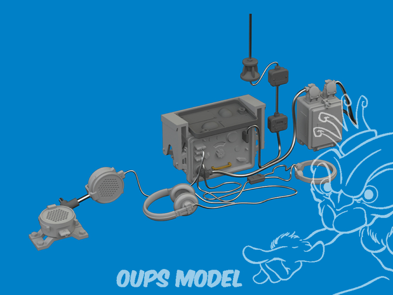 EDUARD kit d'amélioration Brassin Print 635038 Equipement radio Sd.Kfz. 250 Takom 1/35