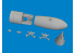 Eduard kit d&#039;amelioration avion brassin Print 6481080 P-40 Bombe 500lb GP Britannique Eduard 1/48