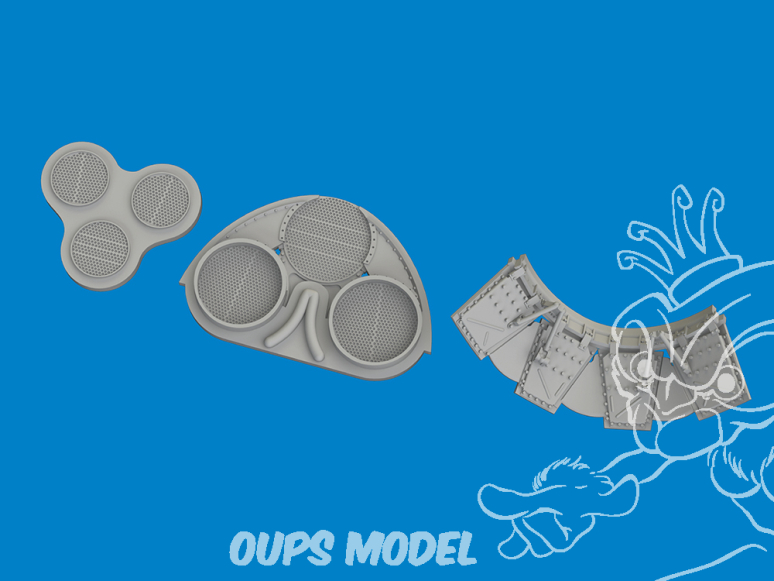 Eduard kit d'amelioration avion brassin Print 6481097 Set amélioration radiateurs P-40E Eduard 1/48