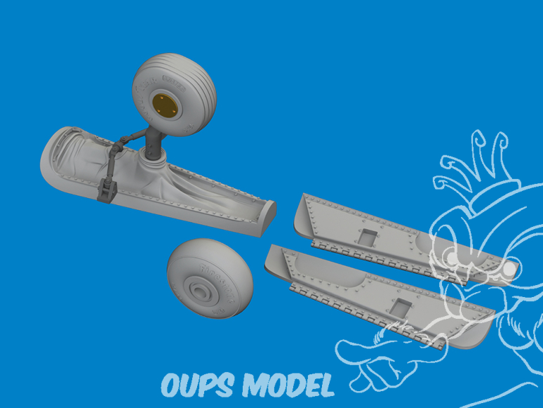 Eduard kit d'amelioration avion brassin Print 6481100 Baie de roue de queue P-40E Eduard 1/48