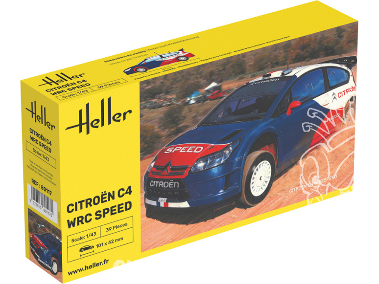 HELLER maquette voiture 80117 Citroën C4 WRC Speed 1/43