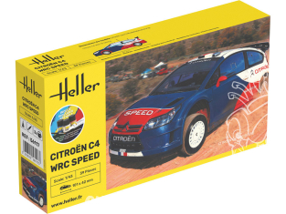 HELLER maquette voiture 56117 STARTER KIT Citroën C4 WRC Speed inclus peintures principale colle et pinceau 1/43