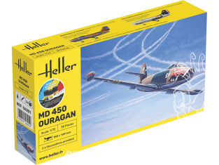 Heller maquette avion 56201 STARTER KIT MD 450 Ouragan inclus peintures principale colle pinceau 1/72