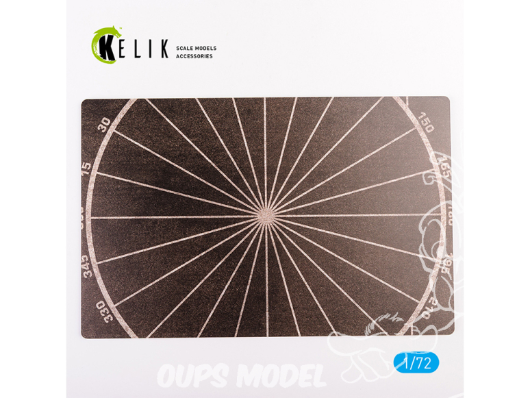 Kelik KS72058 Cercle d'étalonnage de boussole - Base - Acrylique 3 mm (280 x 180 mm) (170 g) 1/72
