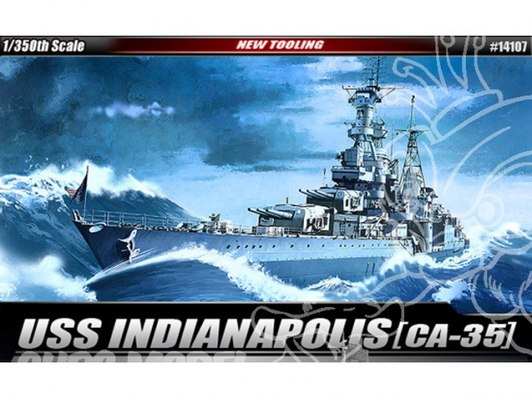 ACADEMY maquettes bateau 14107 U.S.S CA-35 Indianapolis 1/350