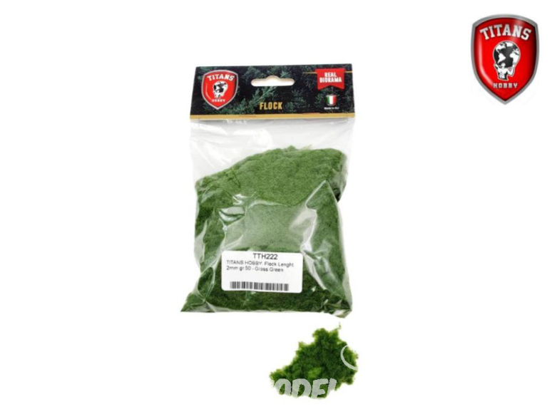 Titans Hobby végéation TTH222 Flocage longueur 2mm 50gr Vert herbe