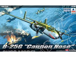 Academy maquette avion 12290 North American B-25G Mitchell Shark Mouth 1.48