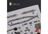 Kelik Decals 3D K48086 Autocollants 3D intérieurs P-40N pour kit Academy 1/48