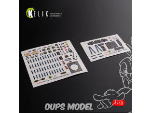 Kelik Decals 3D K48093 Autocollants 3D intérieurs CH-47F pour kit Italeri 1/48