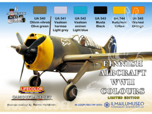 LIFECOLOR peinture XS09 Set Peintures Avions Finlandais