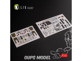 Kelik Decals 3D K48099 A-6A Intruder - Décalcomanies 3D intérieures pour kit HobbyBoss 1/48