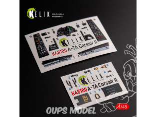 Kelik Decals 3D K48100 A-7A Corsair II - Autocollants 3D intérieurs kit HobbyBoss 1/48