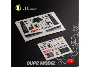 Kelik Decals 3D K48101 A-7E Corsair II - Autocollants 3D intérieurs kit HobbyBoss 1/48