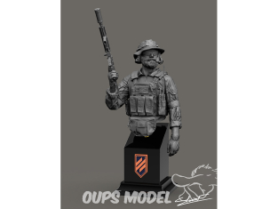 Blacksnake Model Buste figurine UKR1/10-02 Buste soldat AZOV SF-02 1/10