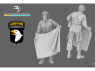 Blacksnake Model figurine ST-15 Soldat 101st Airborne figurine 15 Drapeau Allemand capturé 1/35