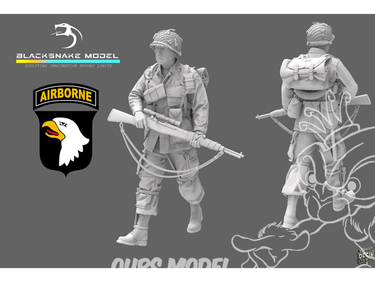 Blacksnake Model figurine ST-12 Soldat 101st Airborne figurine 12 1/35