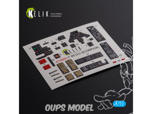 Kelik Decals 3D K72090 Décalcomanies 3D intérieures F-89 D/J Scorpion pour kit Revell 1/72