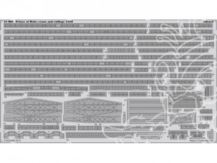 Eduard photodecoupe bateau 53089 Crans et rambardes Prince of Wales 1/350