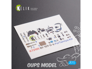 Kelik Decals 3D K72105 Décalcomanies 3D intérieurs BF109 G-6 pour kit Tamiya 1/72