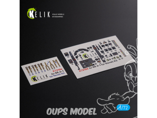Kelik Decals 3D K72106 Décalcomanies 3D intérieurs Ju-88 A-1 pour kit Revell 1/72
