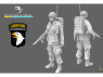 Blacksnake Model figurine ST-03 Soldat 101st Airborne figurine 3 Opérateur radio 1/35